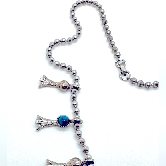 Vintage ARTHUR PEPPER Squash Blossom Necklace - Picture 5 of 16